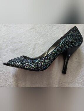 Glitter High Heel Pumps in Multicolor Sparkle